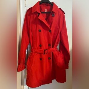 Womens Red SeV Tec Travel Trenchcoat XL-XXL